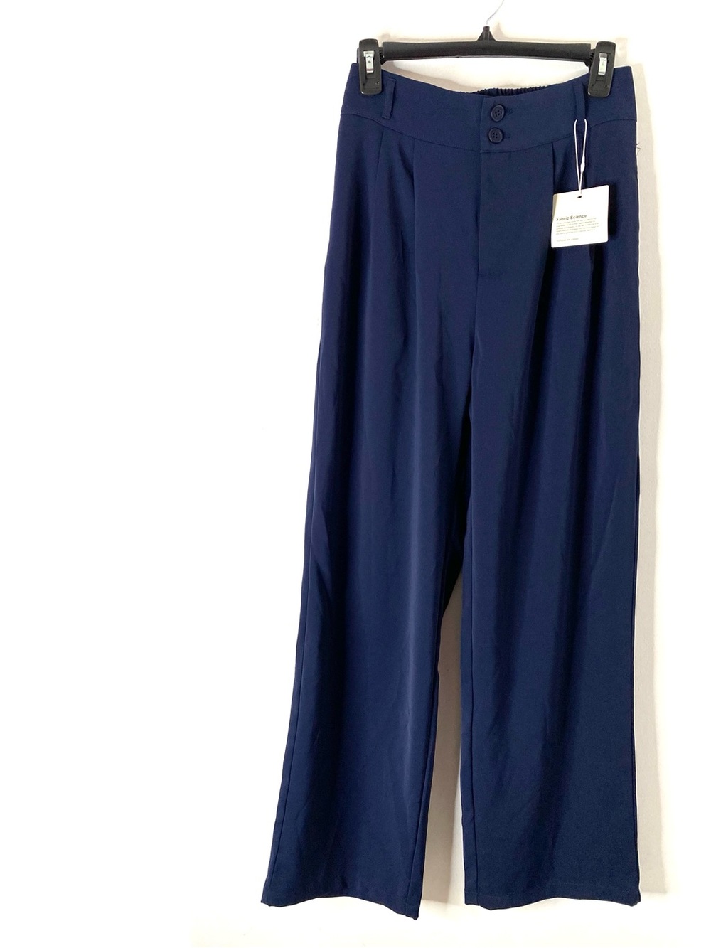 Halara NWT Navy Wide Leg Dress Pants High Rise Stretch Pull On Trouser